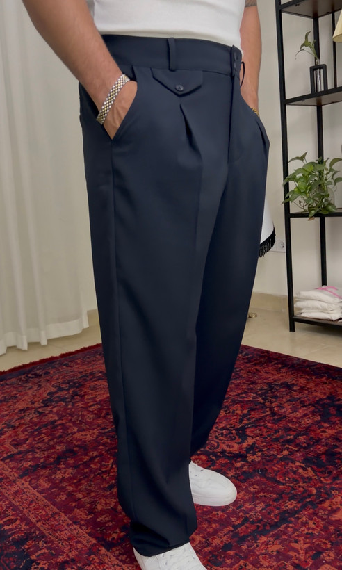 شلوار نیم بگ کرپ سان
